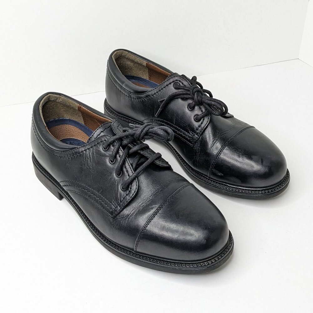 Dockers Gordon Oxford Shoes, Black Leather, Men's 9 Wide